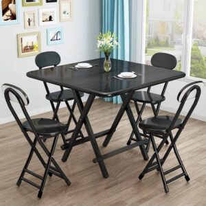 Elegant 5-Piece Foldable Dining Set Modern, Space-Saving & Stylish