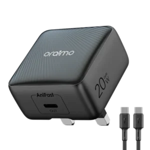 oraimo PowerCube 20 Chic 20W GaN Wall Charger Kit with Type-C to Type-C Cable