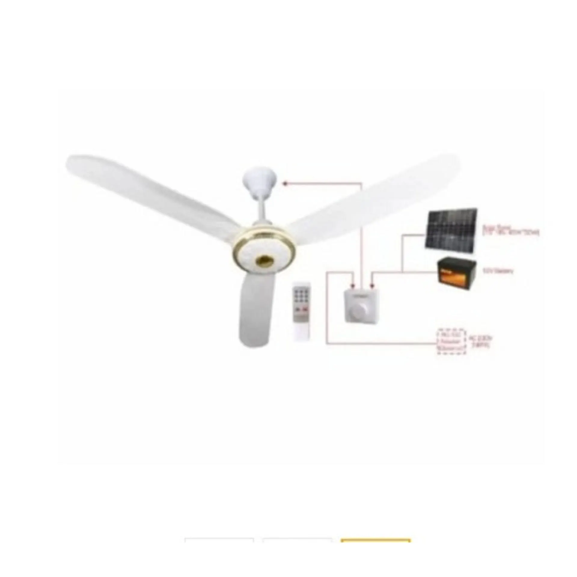 QASA 56" AC/DC Ceiling Fan with Remote - Energy Efficient & Powerful Cooling