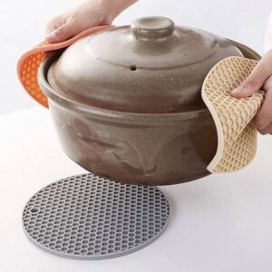 Premium Silicone Pot Mat - Heat Resistant, Non-Slip Trivet for Kitchen Countertops & Dining Tables