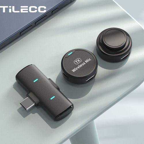 TiLECC Wireless Lavalier Microphone for iPhone - Portable Mini Mic for Crystal Clear Audio Recording