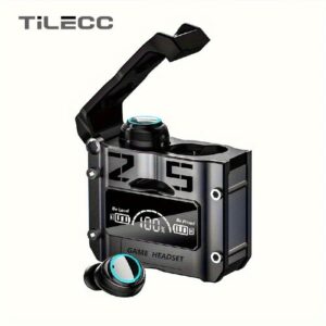 TiLECC Wireless Gaming Earphones: Immersive LED Display Bluetooth Earbuds for Ultimate Gaming & Audio