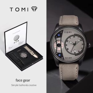 Tomi Watch: Elegant Light Brown Face with Interchangeable Straps for Versatile Style